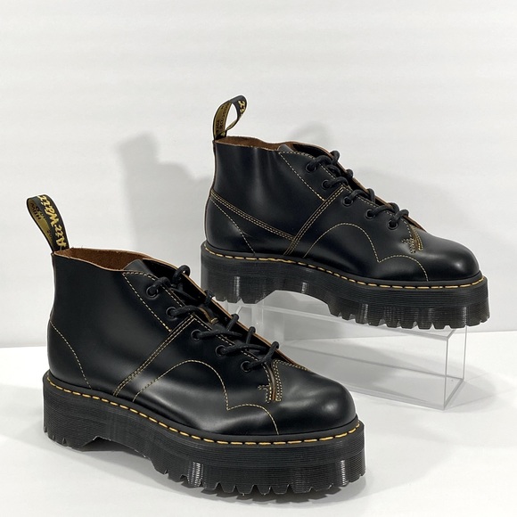 NEW DR MARTENS CHURCH QUAD PLATFORM BOOTS - Picture 7 of 10